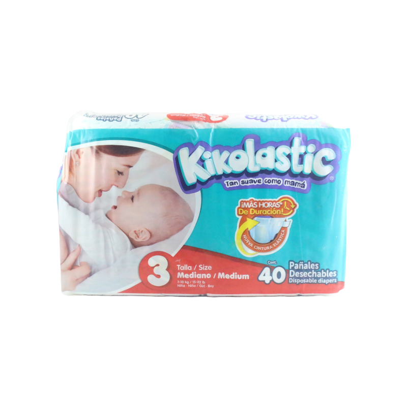 KIKOLASTIC T3 MEDIUM DIAPERS 6X50CT