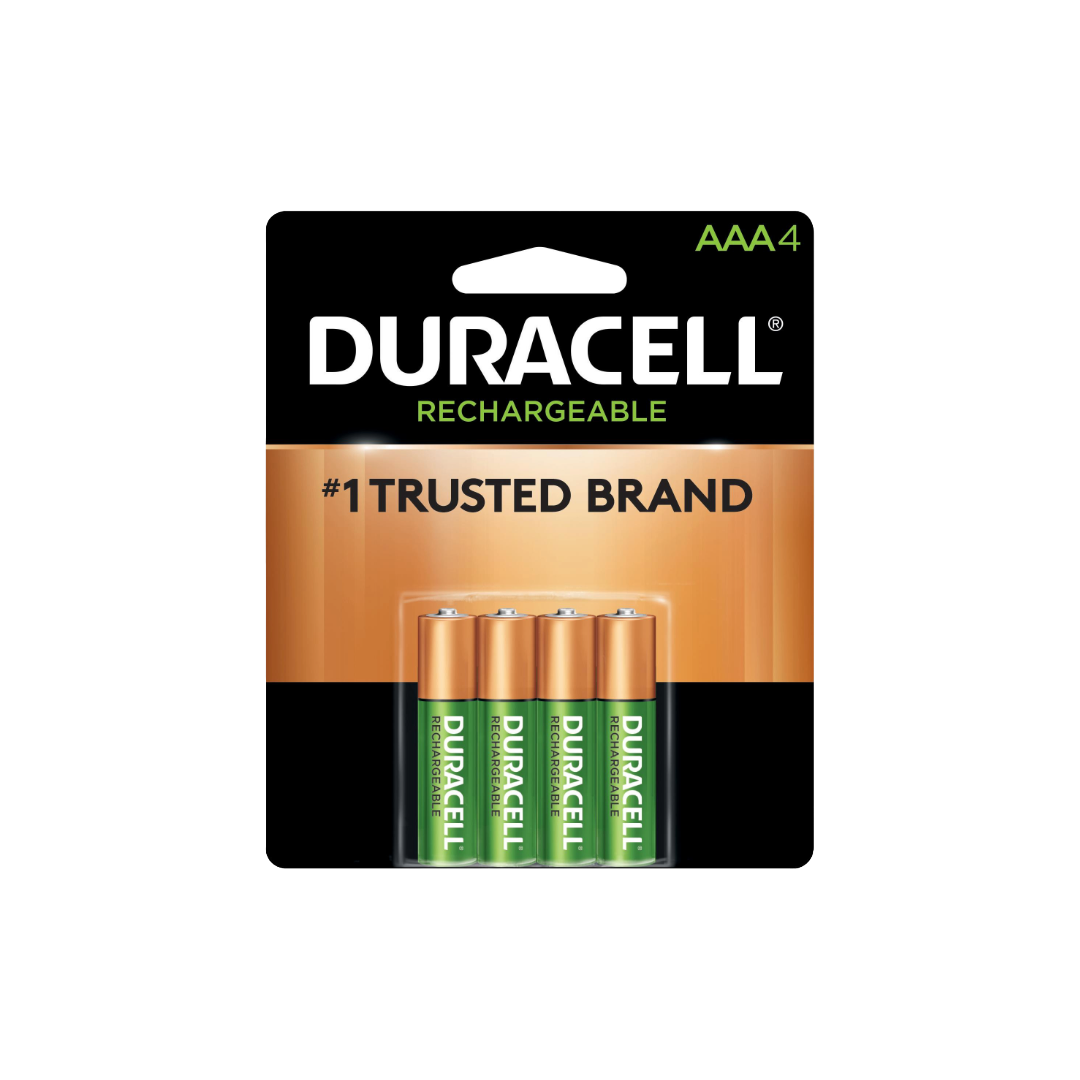 DURACELL 1.2V AAA-4 RECHARGEABLE BATTERY 4X6X4CT