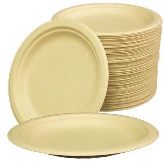 BE GREEN 9� ROUND FIBER PLATES 4X125CT (P009)