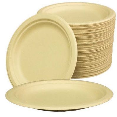 BE GREEN 9� ROUND FIBER PLATES 4X125CT (P009)