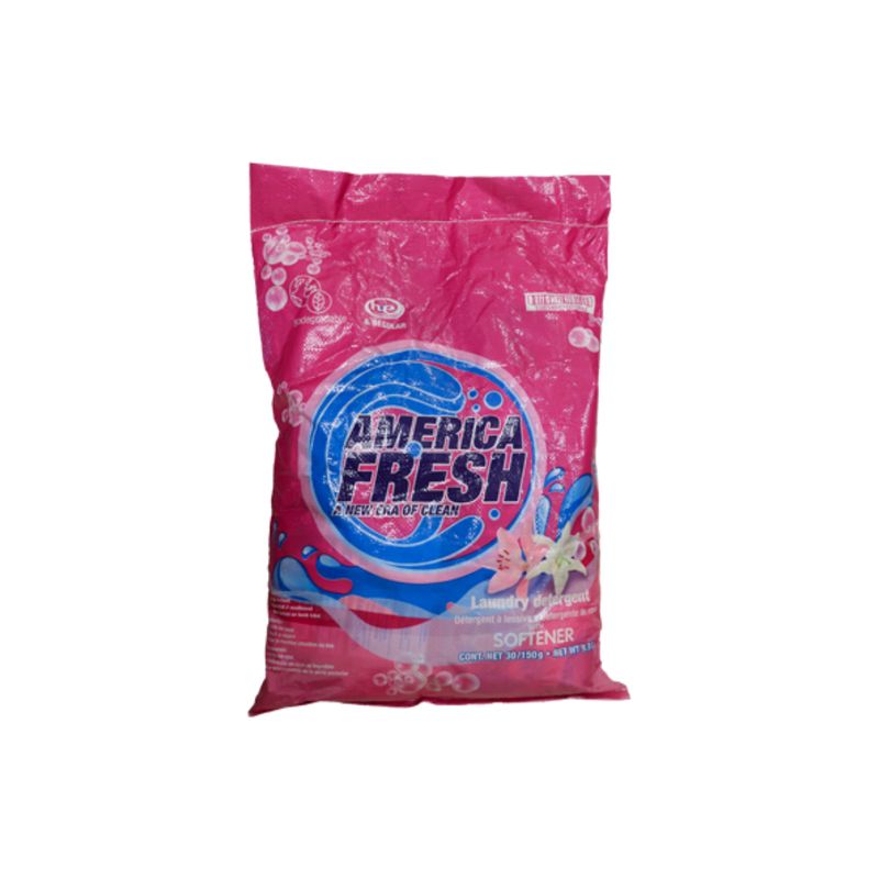 AMERICA FRESH POWDER DETERGENT FLORAL &amp; SOFTENER 30X150G