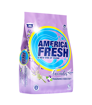 AMERICA FRESH POWDER DETERGENT LAVENDER &amp; AROMA BOOSTER 25X400G