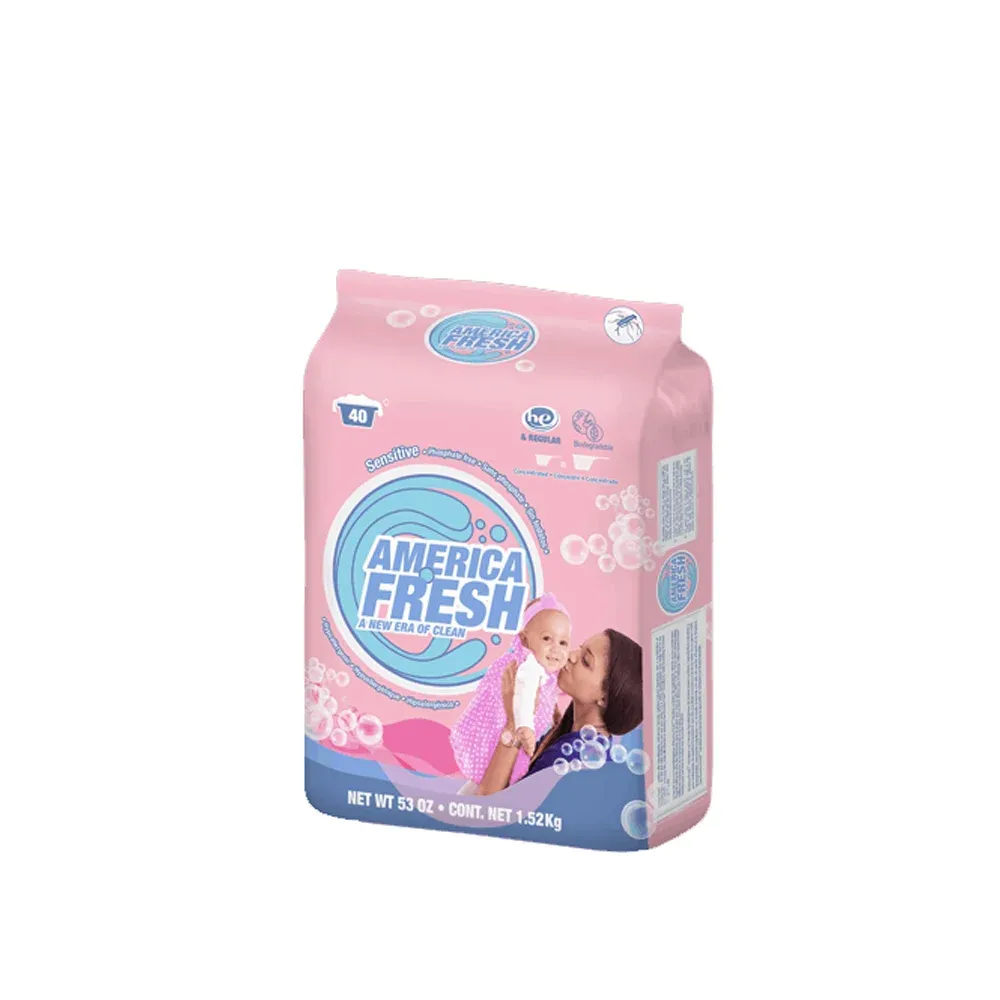 AMERICA FRESH POWDER DETERGENT SENSITIVE &amp; HYPOALLERGENIC 8X1.52KG