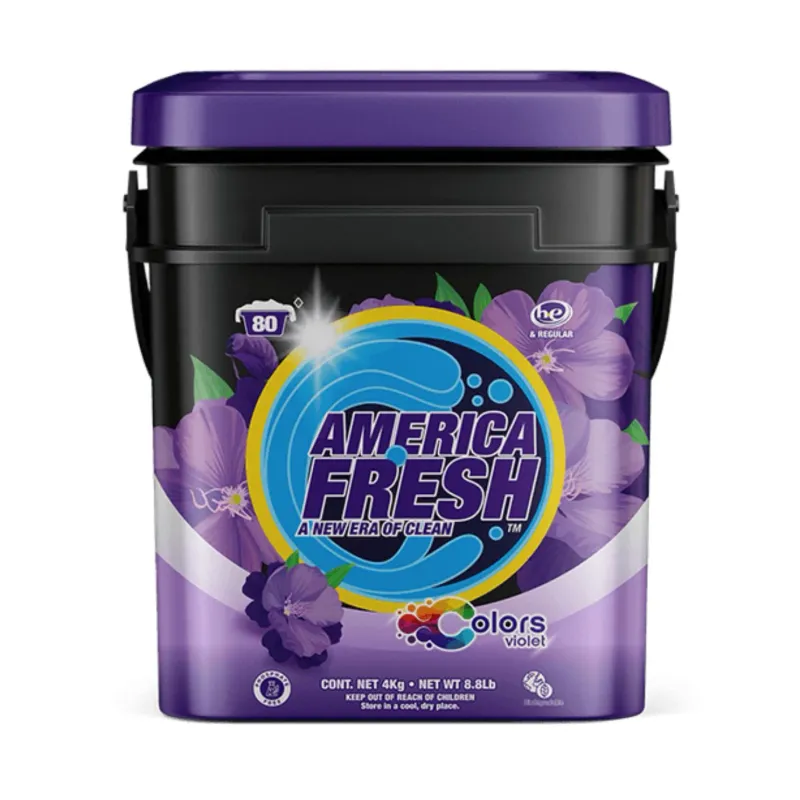 AMERICA FRESH POWDER DETERGENT VIOLET &amp; COLORS 1X4KG BUCKET