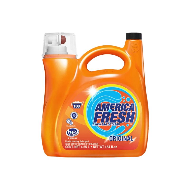 AMERICA FRESH LIQUID DETERGENT ORIGINAL 2X4.55L