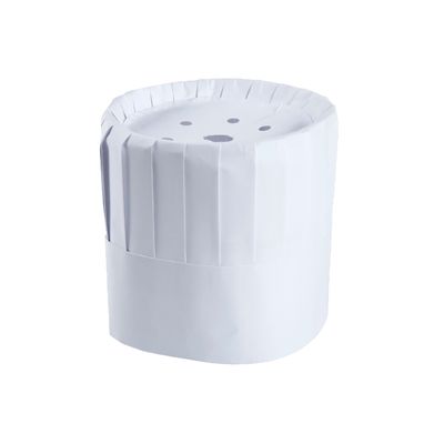 ROYAL 10&quot; WHITE PAPER FLUTED CHEF HAT 12CT