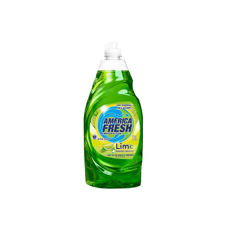 AMERICA FRESH DISH SOAP LIME &amp; FRAGRANCE BOOSTER 24X520ML