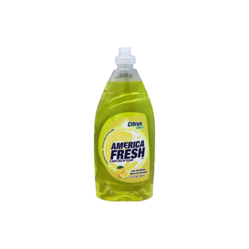 AMERICA FRESH DISH SOAP LEMON &amp; FRAGRANCE BOOSTER 24X520ML