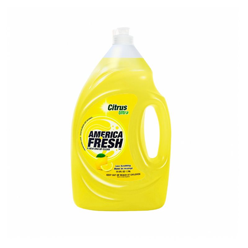 AMERICA FRESH DISH SOAP LEMON &amp; FRAGRANCE BOOSTER 6X2.64L