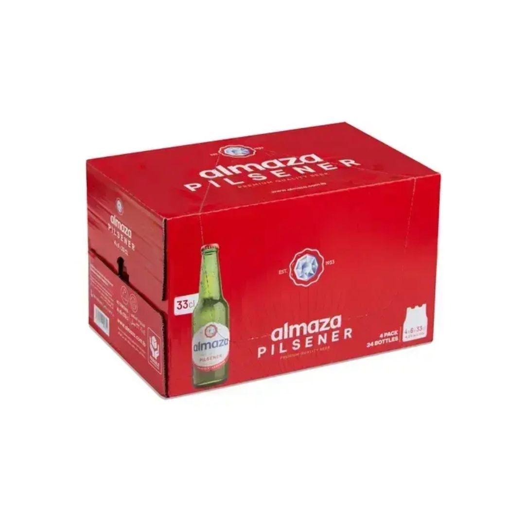 ALMAZA PILSNER BEER BOTTLE 24X33CL