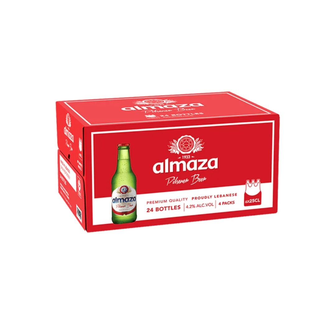 ALMAZA PILSNER BEER BOTTLE 4X6X25CL