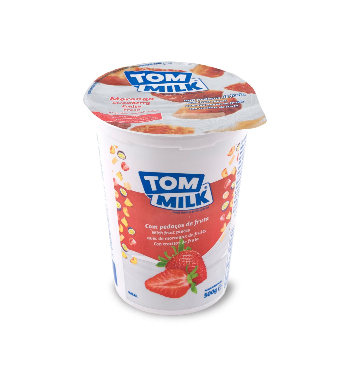 TOM MILK STRAWBERRY PIECES DAIRY DESSRT 12X500G