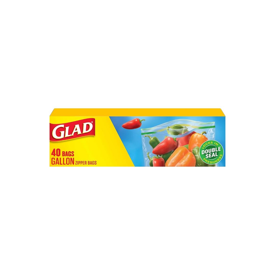 GLAD FOOD STORAGE GAL BAGS 9X40CT