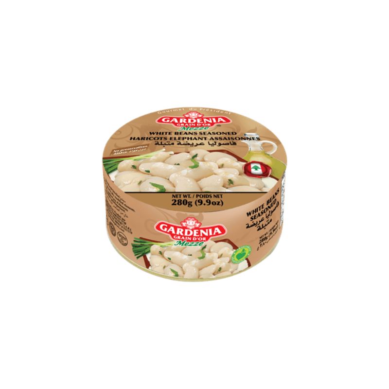 GARDENIA WHITE BEANS SEASONED TIN 24X280G