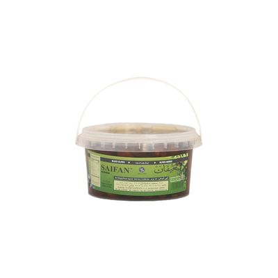 SAIFAN BLACK OLIVES W/ PITS IN BRINE 12X450G