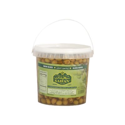 SAIFAN GREEN OLIVES W/ PITS IN BRINE 4X2500G