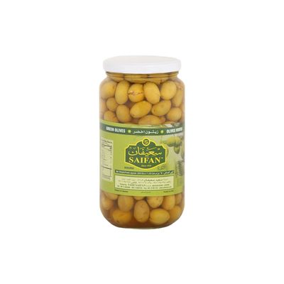 SAIFAN GREEN OLIVES W/ PITS IN BRINE 12X650G