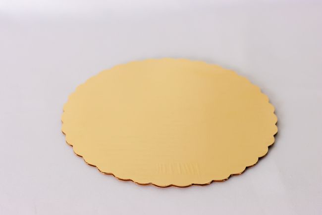 10&quot; Cake Board Gold Corr  50/Pack