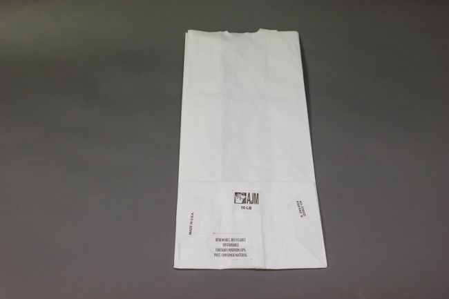 AJM Grocery Paper Bags #10 White 500/Bag