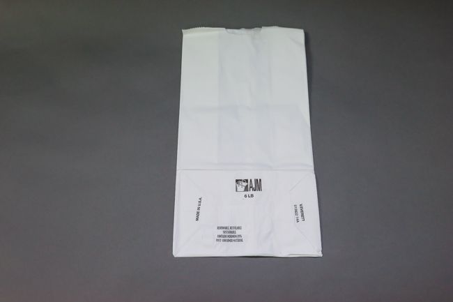 AJM Grocery Paper Bags #6 White 500/Bag