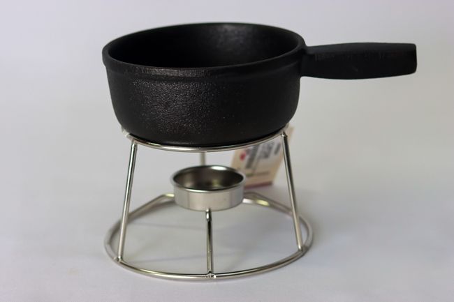 Ameri Metalcraft SS Stand &amp; Cast Iron Fondue Pot