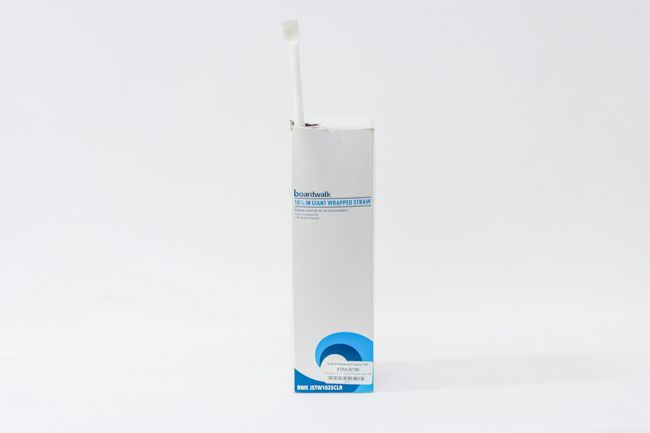 Boardwalk 10.25&quot; Giant Wrapped Clear Straws 100ct
