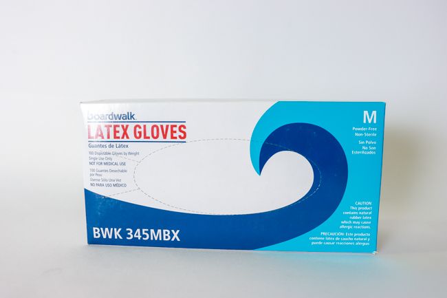BOARDWALK LATEX GLOVES POWDER FREE MEDIUM 10X100CT