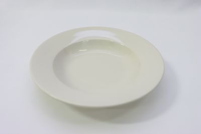 CAC 10 oz. Pasta Bowl Rolled Edge American White