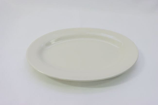 CAC 11.5" Platter Rolled Edge American White