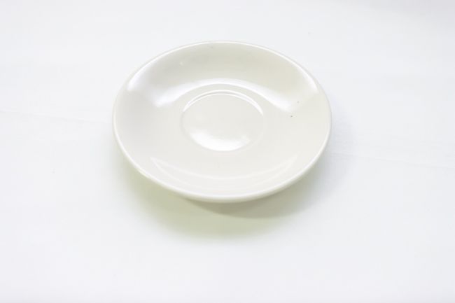 CAC Saucer. Rolled Edge American White