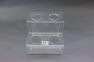 Cal-Mil 3601-4 Four cone Acrylic Holder Ice Cream Cone Holder 7&quot;x7&quot;x6&quot;