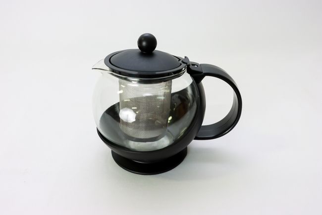 Choice 25 oz Tempered Glass Tea Pot Infuser w/SS Basket