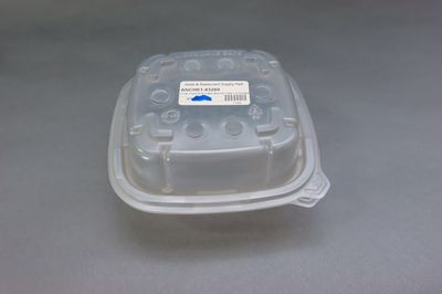 Crisp Food 6x6&quot; Clear Bowl &amp; Clear Lid Hinged Container 75/Pack CF6611