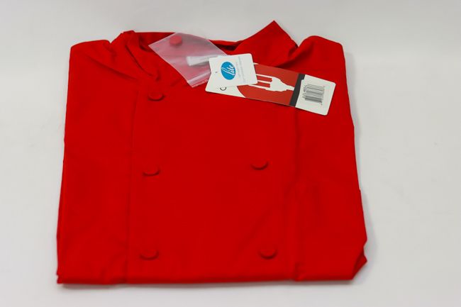 CW Red 3/4 Light Weight Chef Coat S, M, L