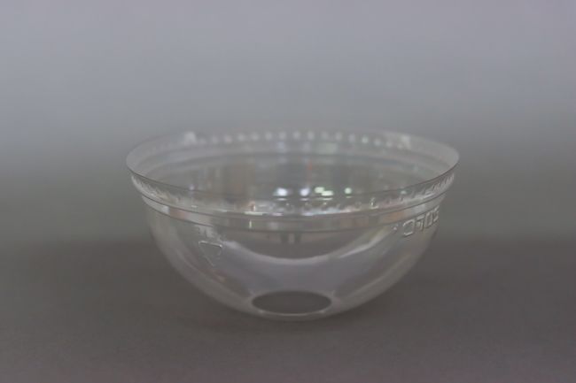 Dart 16-24oz Dome Lid Clear W/Hole 100/Pack for TP16