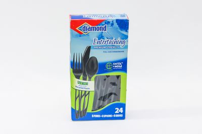Diamond Enter. Combo 8 Spoons/8 Forks/8 Knives.24 ct
