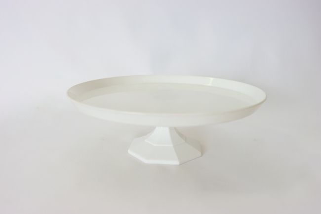 Fineline Platter 9 3/4&quot; Cake Stand White
