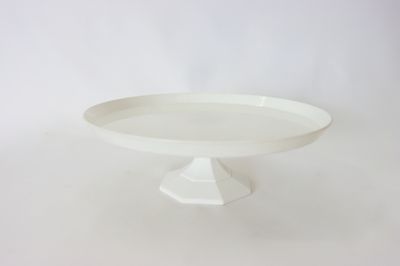 Fineline Platter 9 3/4&quot; Cake Stand White