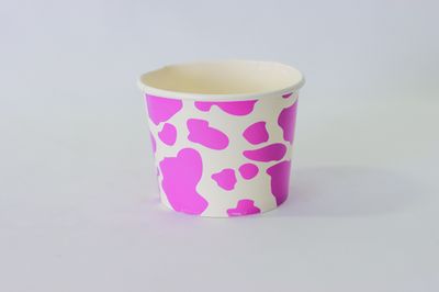 Froyo/YoCup Ice Cream Cup 12oz Dot Orange/Green/Blue 50/bag
