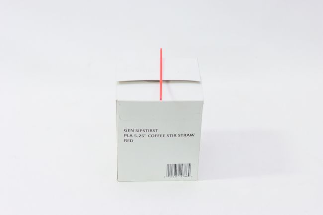 Gen 5.25 in Coffee Stirrer Whi/Red 1000/Box