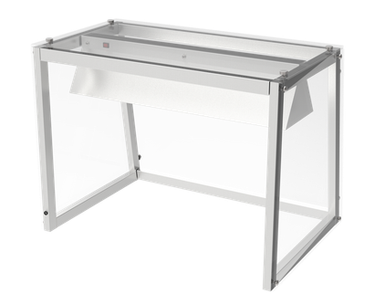HDS Sneeze Guard Glass Enclosed for 2 Wells Steam Table