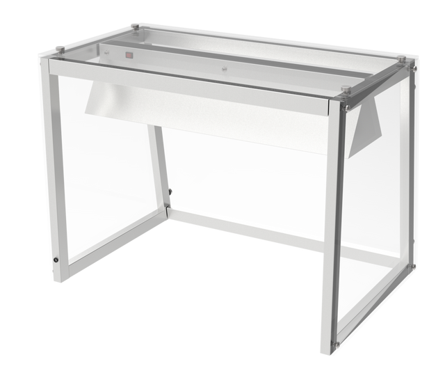 HDS Sneeze Guard Glass Enclosed for 2 Wells Steam Table