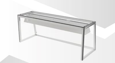 HDS Sneeze Guard Glass Enclosed for 4 Wells Steam Table