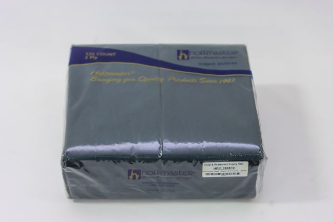 HFM Dinner Napk  Black 15x17 2Ply 125/Bag