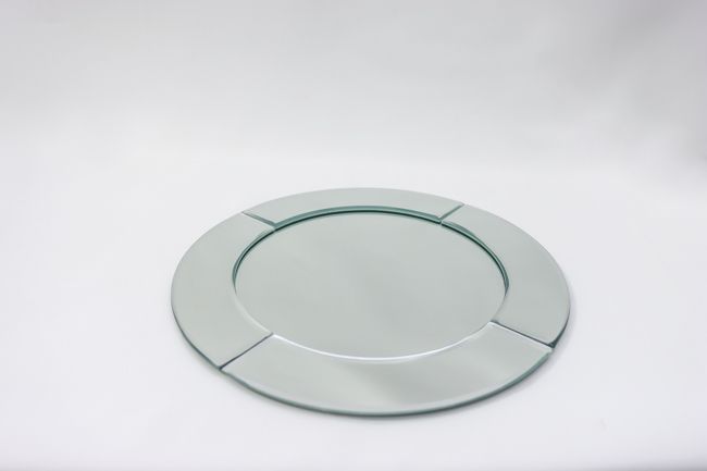 Jay Comp. 13" Round Glass Mirror Charger Plate