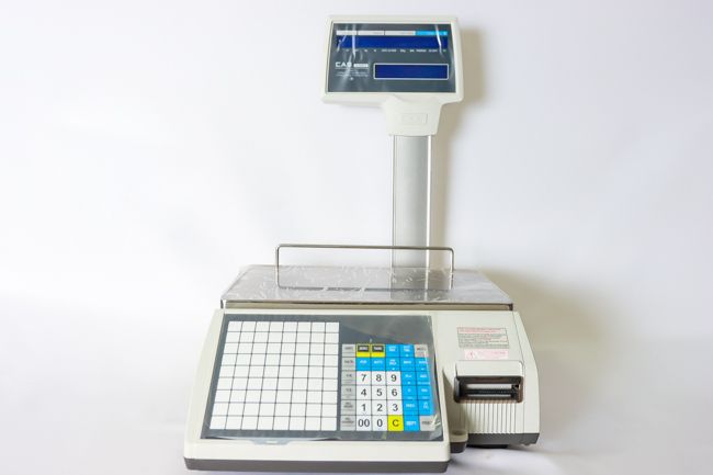 Label Printing Scale w/ Pole Display 60lbs/30Kg