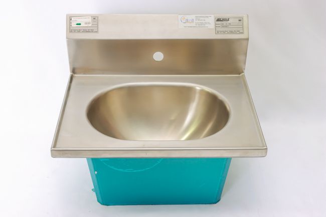 META Hand Sink Wall Mount 14 3/4&quot;x18 7/8&quot; w/ 7 1/2&quot; Backsplash Splash Mount Faucet