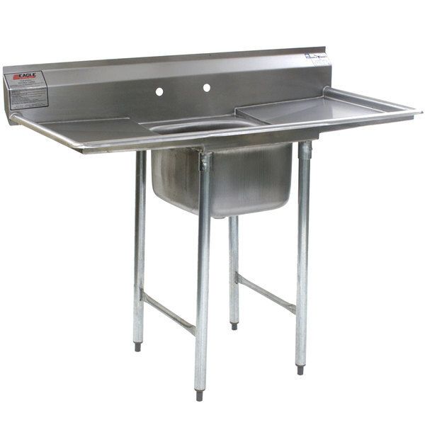 META Sink 26&quot;x54&quot; 1 Comp 18&quot; Left &amp; Right Deep Drawn 19&quot; front-to-back 16&quot;x10 1/2&quot; inch backsplash