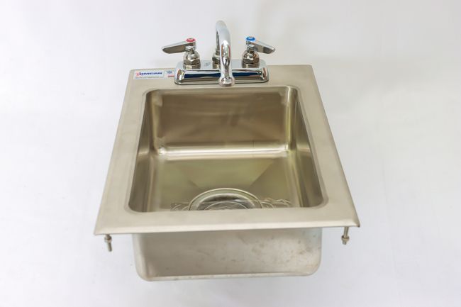 Omcan Drop-In Sink 1 Comp 10&quot;x14&quot;x5&quot; 3-1/2 Drain basket