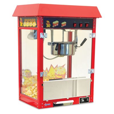 Omcan Popcorn Machine Electric 8 oz Kettle Capacity 22&quot;x16&quot;x29&quot;